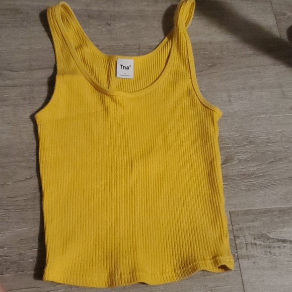 Ribbed Yellow Tank Top - Picture 1 of 1